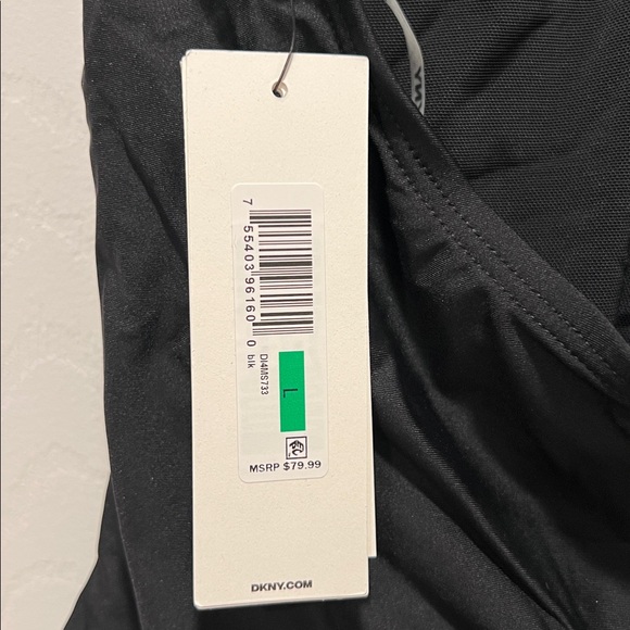 DKNY Black Halter One-Piece Swimsuit. NWT. Large - Picture 6 of 11